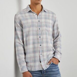 NWT RAILS Wyatt shirt Cobalt Flamingo Melange Men's Long Sleeve Button Down XL